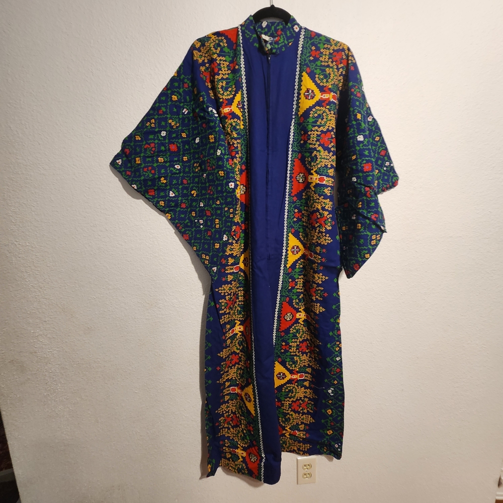 Vintage Patterned Kaaftan Kimono Robe
